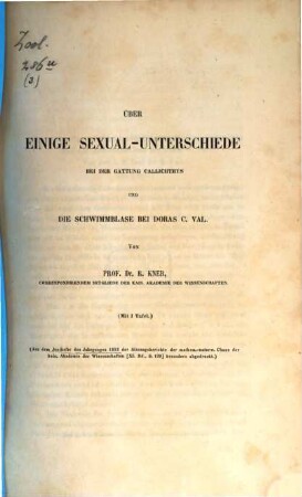Separatabdrücke aus den Sitzungsberichten der kaiserl. Akademie der Wissenschaften in Wien-mathem.-naturw. Classe, 3