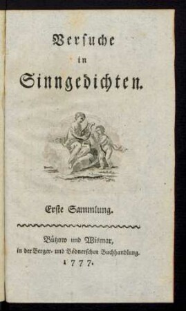 Samml. 1: Versuche in Sinngedichten