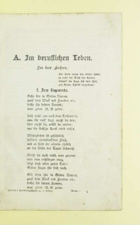 A. Im beruflichen Leben