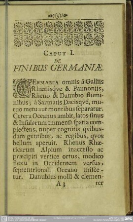 Caput I. De Finibus Germaniae