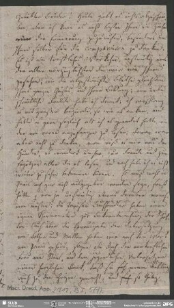 Eigenh. Brief von Dorothea von Schlegel an August Wilhelm von Schlegel mit NS v. Friedrich von Schlegel, Köln, 01.12.1807