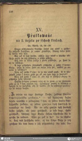 XV. Pṙatkowaṅe na 5. ṅeżelu po tschoch kralach