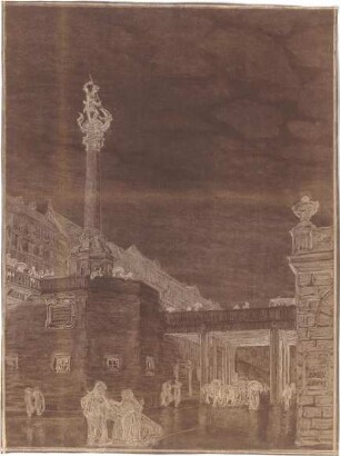 Fischer, Theodor; Köln; Rheinbrücke - Perspektive