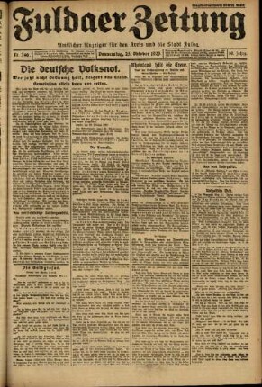 Ausgabe vom Donnerstag, den 25. Oktober 1923.