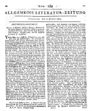 Mémoires de la Société Médicale d'Emulation, séante à l'Ecole de Médecine de Paris. Pour l'an VII. Jg. 3. Paris: Richard 1800