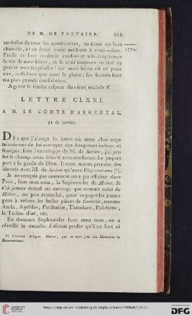 (Lettre CLXXI - CLXXX)