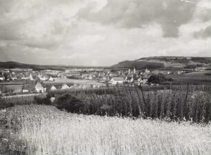 Spalt. Stadtansicht von Nordwesten (über Hopfenfelder)