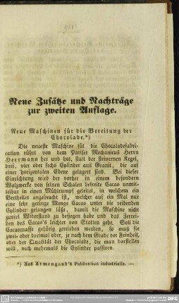 Neue Zusätze und Nachträge zur zweiten Auflage