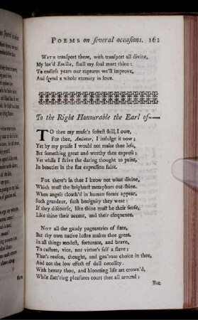 To the Right Honourable the Earl of -