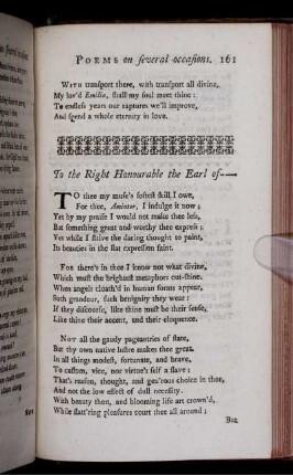 To the Right Honourable the Earl of -