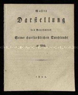 Abhandlung über die Rolle des Kurfürsten Maximilian IV. Joseph von Pfalz-Bayern während der Koalitionskriege