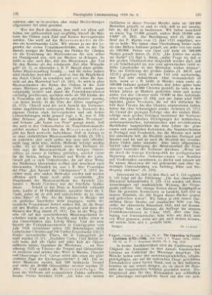 176-177 [Rezension] Vogel, Claude L., The Capuchins in French Louisiana (1722-1766)