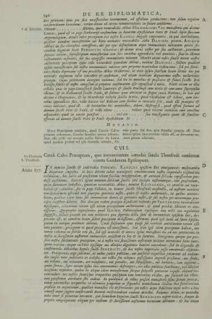 CVII. Caroli Calvi Praeceptum, quo immunitatem coenobii sancti Theofredi confirmat contra Guidonem Episcopum.