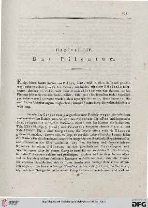 Capitel LIV: Das Pilentum