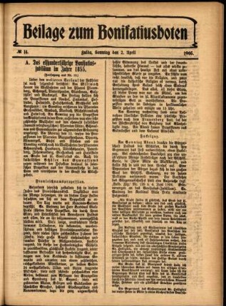 Zweite Ausgabe vom Sonntag, den 02. April 1905.