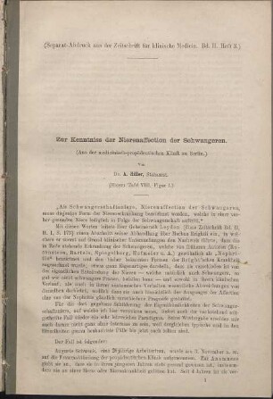 Zur Kenntniss der Nierenaffection der Schwangeren