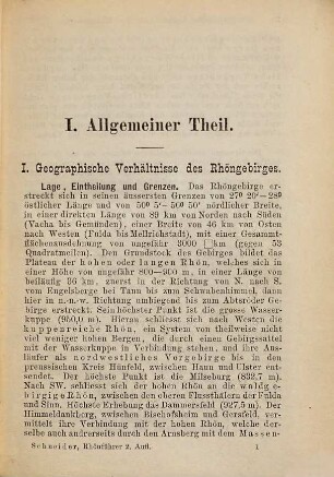 Führer durch die Rhön : nebst e. Anh. für d. Kurgäste in d. Rhönbädern Bocklet, Brückenau, Kissingen, Neuhaus, e. Reise- u. Routen-Kt. u. 2 Specialwegekt.