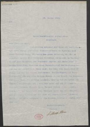 Brief an Alfons Abbass : 28.01.1913