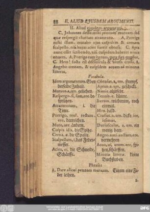 II. Aliud eiusdem argumenti.
