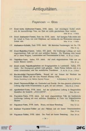 Antiquitäten (Nr. 177-658)