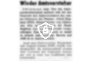 Wieder Amtsvorsteher