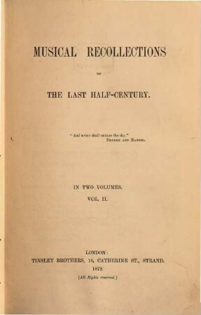 Musical Recollections of the Cast haft-century, II