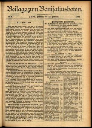Zweite Ausgabe vom Sonntag, den 23. Februar 1902.