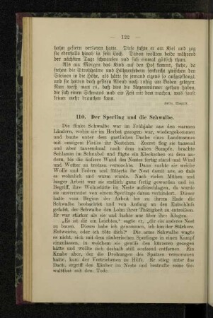 110. Der Sperling und die Schwalbe.