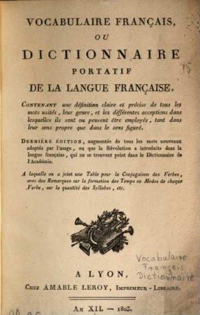 Vocabulaire français