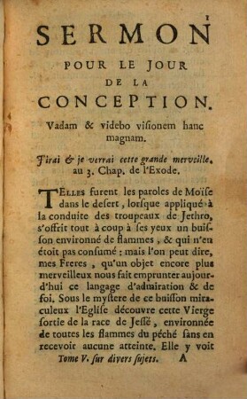 Sermons Sur Les Evangiles Du Carême, Et Sur Divers Sujets De Morale : Avec Trois Panegyriques & deux Oraisons funebres, 5