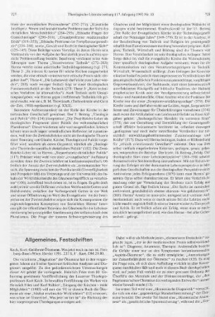 727-730 [Rezension] Koch, Kurt, Gelähmte Ökumene