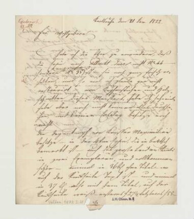 Brief von Johann Velten an Joseph Heller