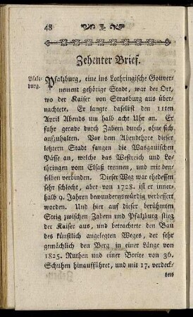 Zehenter Brief. - Neunzehnter Brief.