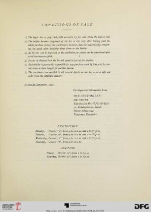 Conditions of sale