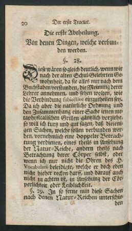 Die erste Abtheilung. Von denen Dingen, welche verbunden werden