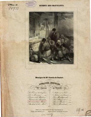 Hymne des matelots : musique de Me. Garcia de Bériot