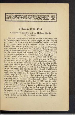 I. Flandern 1914-1915