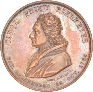 Medaille auf Carl Friedrich Kielmeyer aus dem Jahr 1834