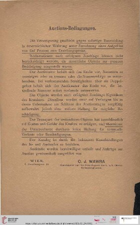 Auctions-Bedingungen