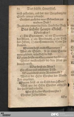 Das sechste Haupt-Stück.