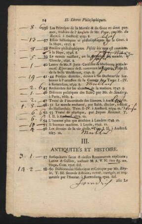 III. Antiquités Et Histoire