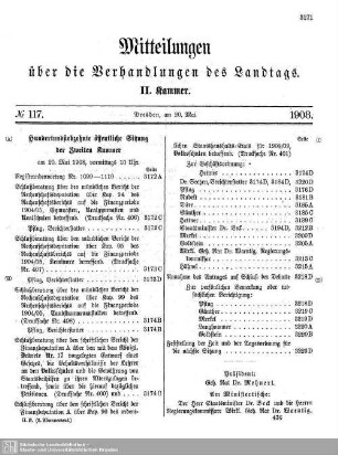 117. Sitzung