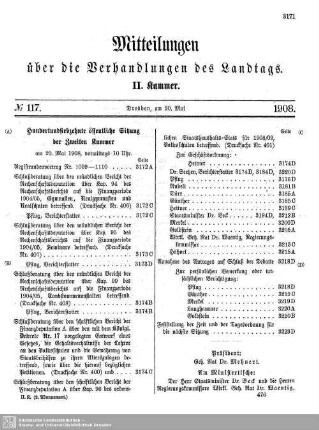 117. Sitzung