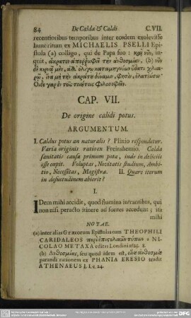 Cap. VII. [VIII.] De origine calidi potus