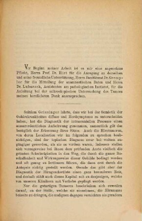Beitrag zur Localisation der Hirntumoren