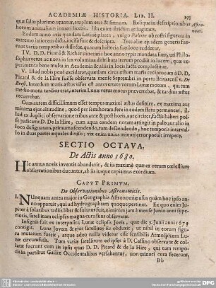 Sectio Octava