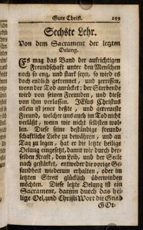 299-311, Sechste Lehr. Von dem Sacrament der letzten Oelung