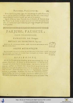 Parjure, Fausseté, Faux Témoignage