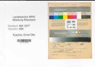 Entnazifizierung Ernst Otto Kuschel , geb. 06.08.1898 (Polizist)