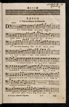 1-8, I. Vesperae solennes de Dominica